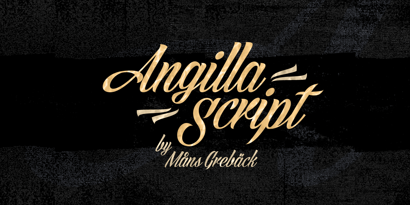 Angilla Script Font preview